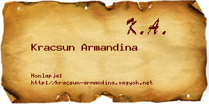 Kracsun Armandina névjegykártya